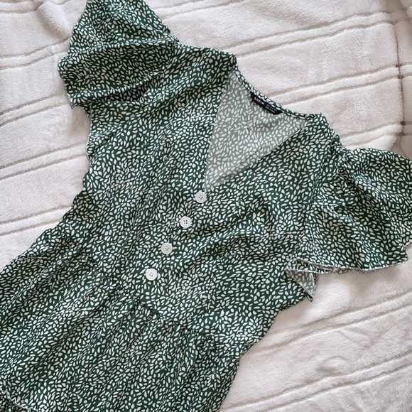 Green flowered sundress - Picture 1 of 2